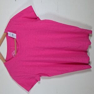 J. Crew Short Sleeve Girlfriend Tee Womens Sz Medium Pink / Coral Crewneck Shirt